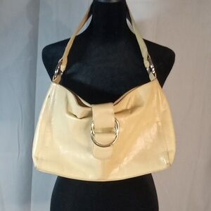 Hobo international cream leather handbag y2k style
